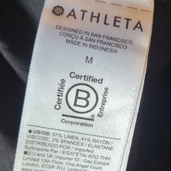 NEW NWT! ATHLETA PARADISE STRAIGHT LEG CARGO PANTS STRETCH LINEN sz M - Picture 8 of 8